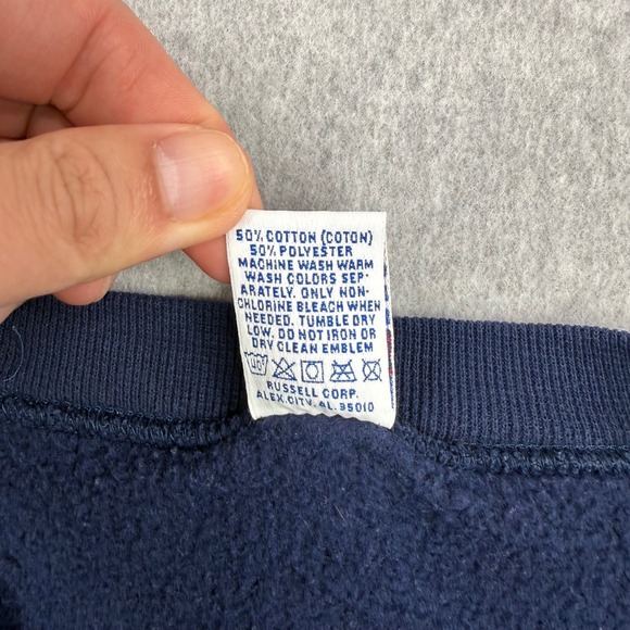 Vintage Russell Athletic Sweatshirt Mens XXL Navy Blue Miami University 90s USA - Picture 6 of 9